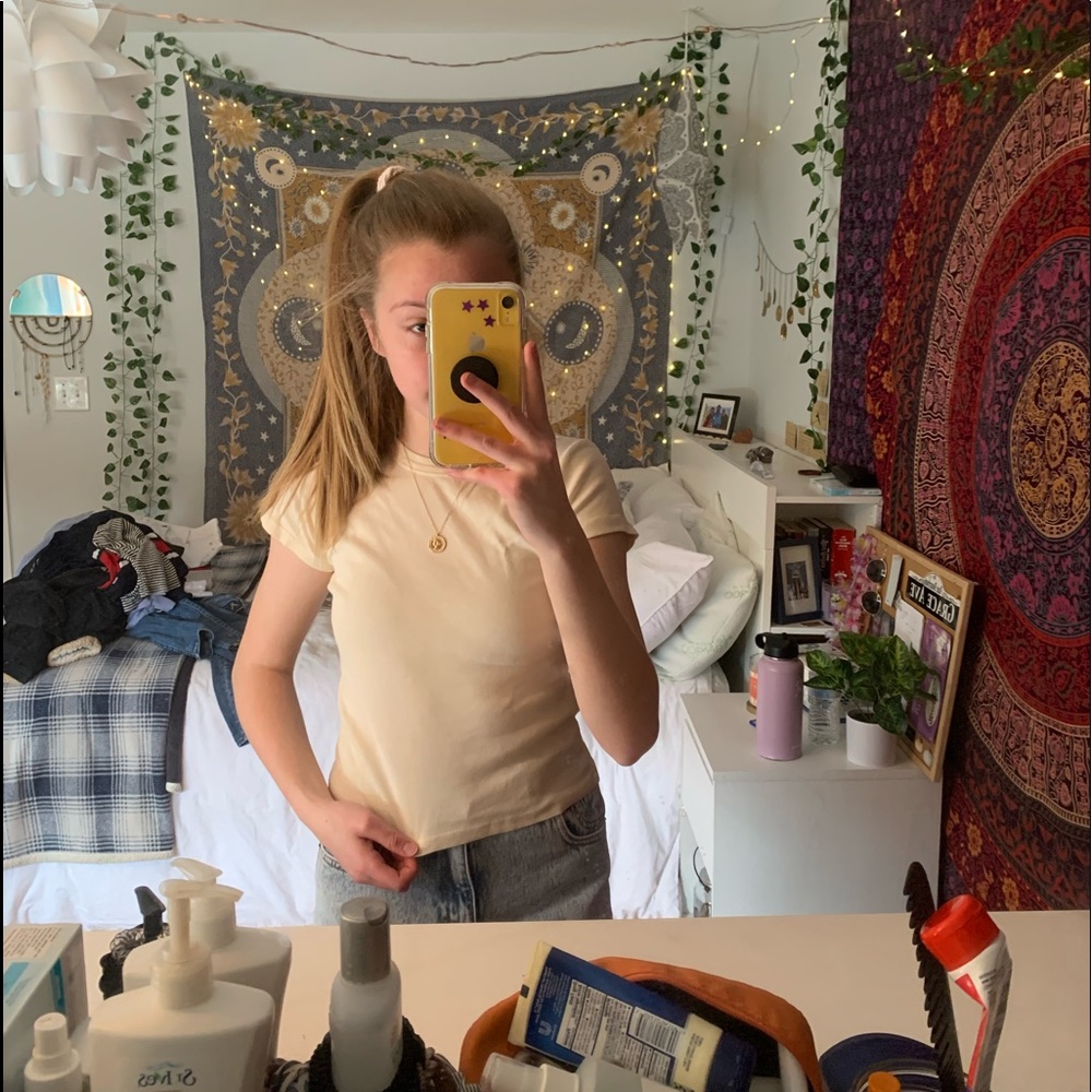 Brandy Melville light yellow top